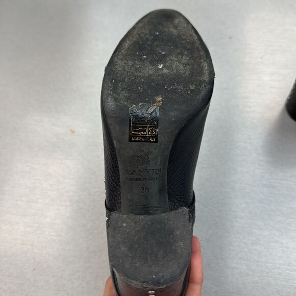 Lanvin Black Studded Ankle Boots - Picture 5 of 12